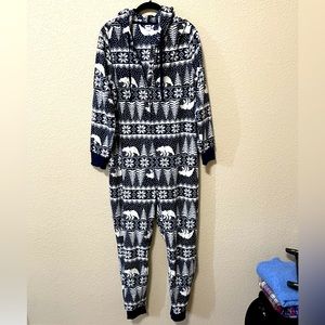 Old Navy polar bear fleece Christmas onesie